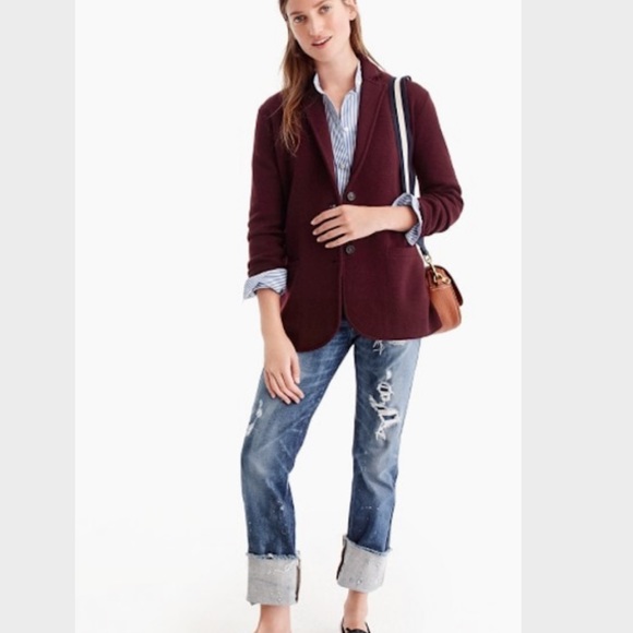 J. Crew Jackets & Blazers - J Crew Merino wool sweater-blazer Size XXS